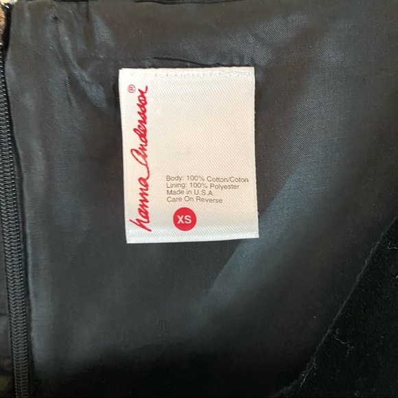 Hanna Andersson Velvet Black Sleeveless Dress Sz XS - Picture 5 of 5